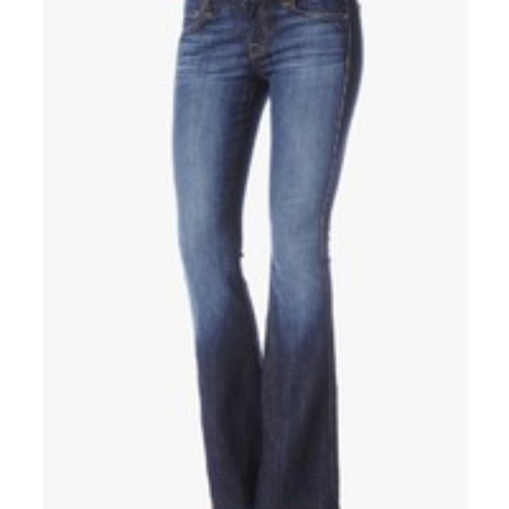 7 For All Mankind "A Pocket" Flare in Nouveau New York Dark